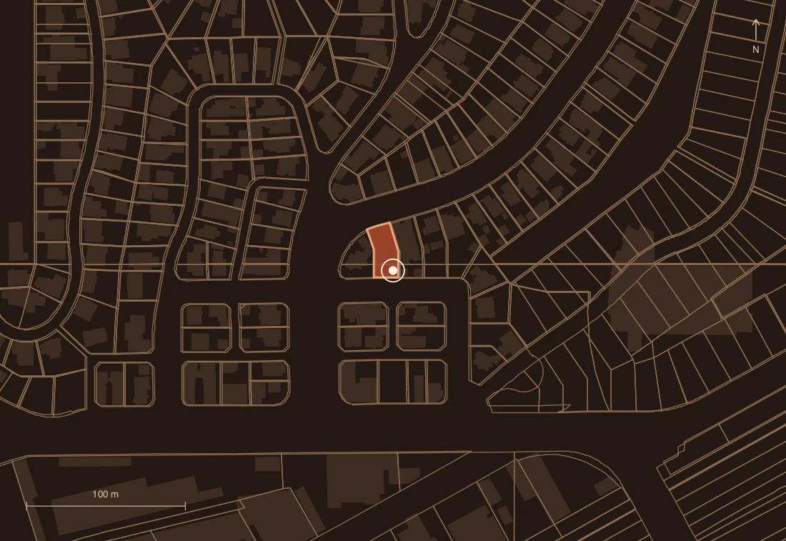 Parcel map of the block around 4245 N DRUCKER ST